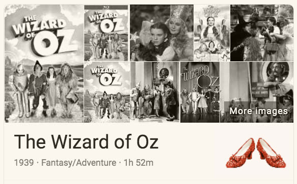 Play "The Wizard of Oz" Google Trick