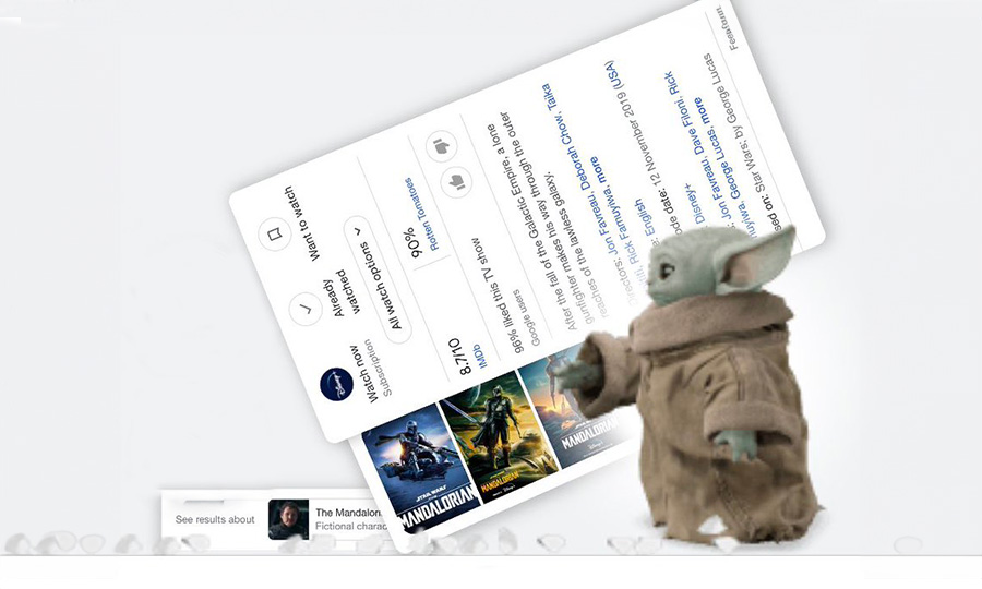 The mandalorian easter egg by google elgoog